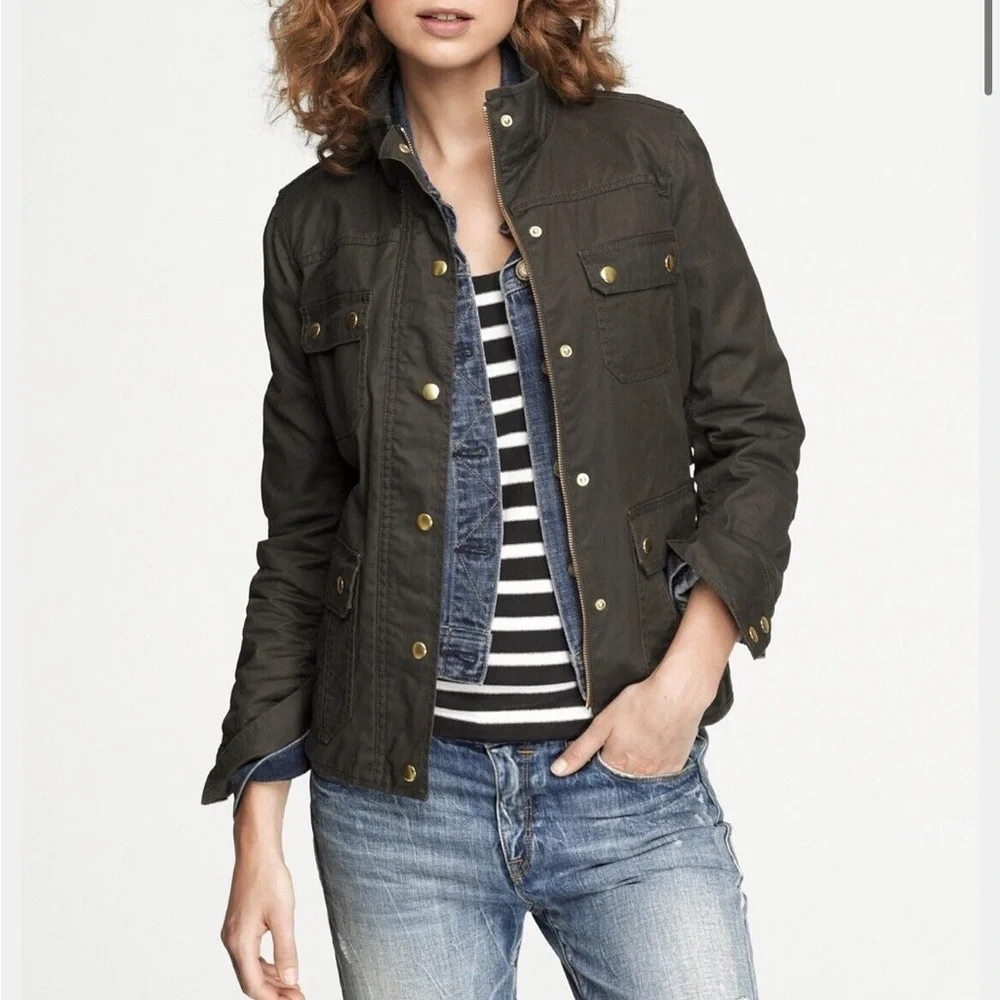 J crew green field jacket size small green - Picture 2 of 7